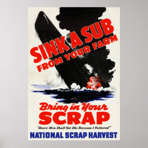 Sinken Sie eine Subvention von Ihrem Bauernhof Poster
