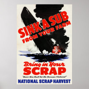 Sinken Sie eine Subvention von Ihrem Bauernhof Poster