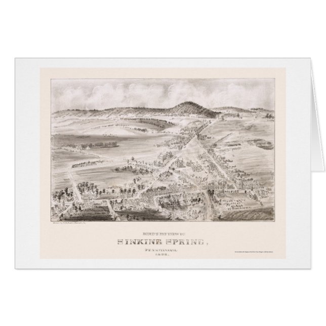 Sinkender Frühling, panoramische Karte PAs - 1898 (Vorderseite (Horizontal))