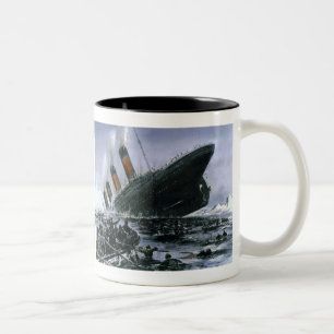Sinkendes RMS Titanic Zweifarbige Tasse
