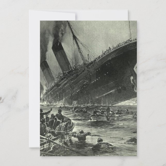Sinking RMS Titanic Einladung (Vorderseite)