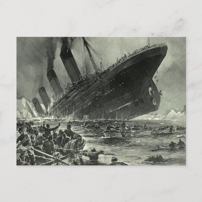 Sinking RMS Titanic Postkarte (Vorderseite)