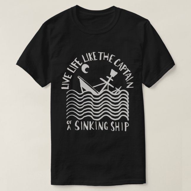 Sinking Schiff T - Shirt (Design vorne)