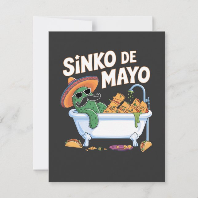 Sinko de Mayo Cinco De Mayo Cactus Funny Dankeskarte (Vorderseite)