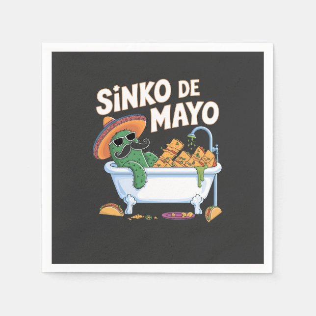 Sinko de Mayo Cinco De Mayo Cactus Funny Serviette (Vorderseite)