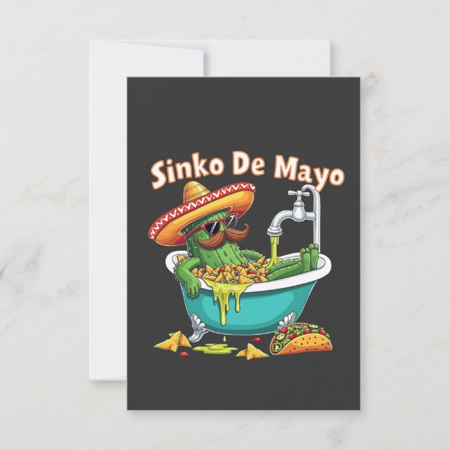 Sinko de Mayo"Funny Cinco de Mayo Cactus Dankeskarte (Vorderseite)