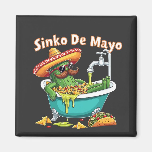 Sinko de Mayo"Funny Cinco de Mayo Cactus Magnet (Vorne)