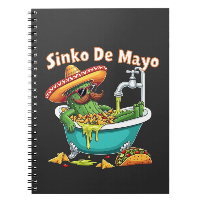Sinko de Mayo"Funny Cinco de Mayo Cactus Notizblock (Vorderseite)
