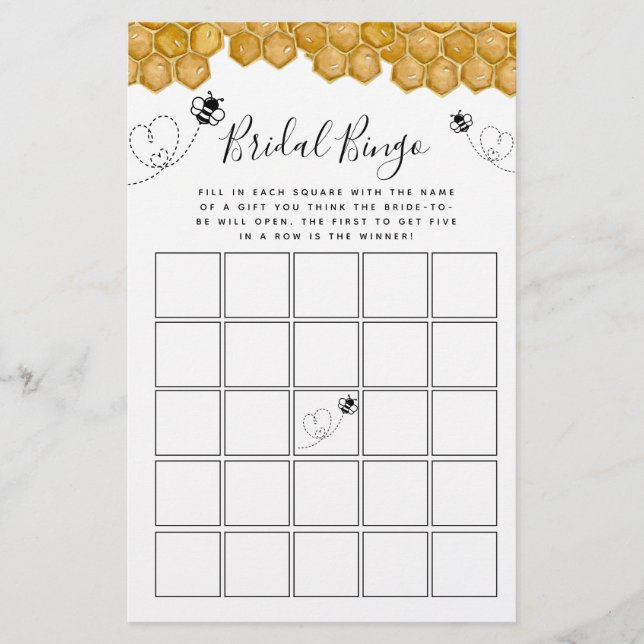Sinn für Bingo Brautparty Game (Vorderseite)