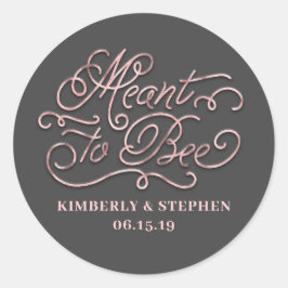 Sinn für Hochzeitstieflohn für Rose Runder Aufkleber