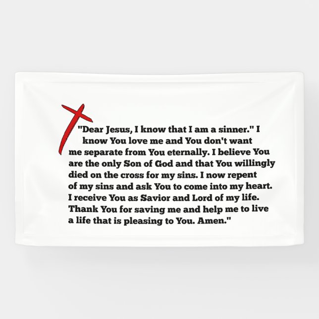 Sinners Prayer  Banner (Horizontal)