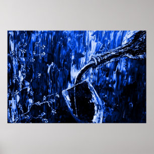 Sinnliche Moment-blauer Kunst-Plakat-Druck Poster