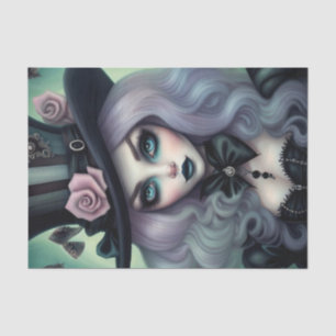 Sinnliches Mad Hatter Lila Hair Decoupage Papier