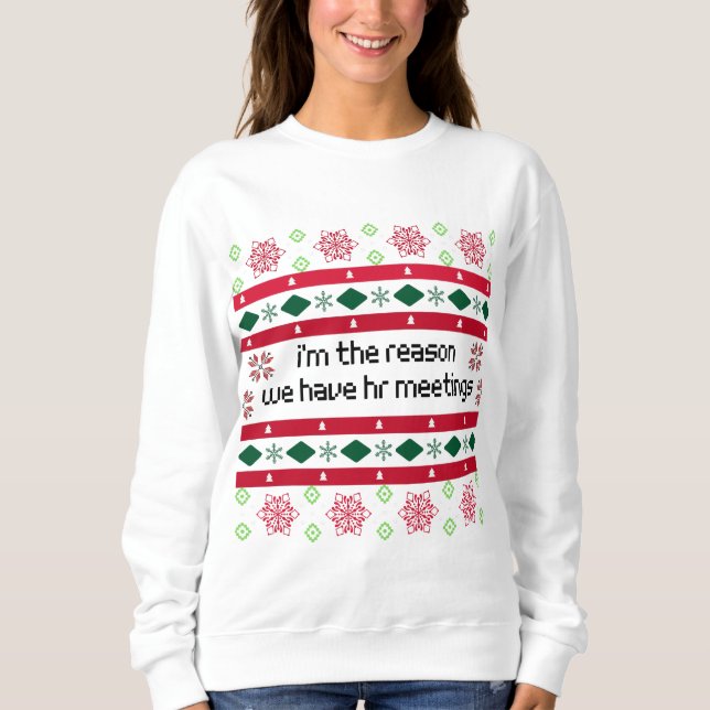 Sinnloses Meeting Survivor Ugly Sweater - Sweatshirt (Vorderseite)