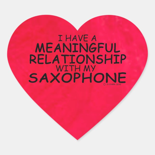 Sinnvolle Beziehung Saxophon Heart Sticker (Vorderseite)