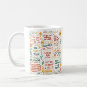 Sinnvolle Doodles für eine glückliche Zuhause Kaffeetasse