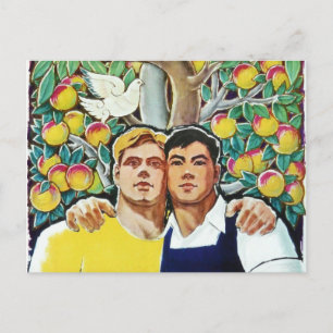 Sino-sowjetische Zusammenarbeit Postkarte