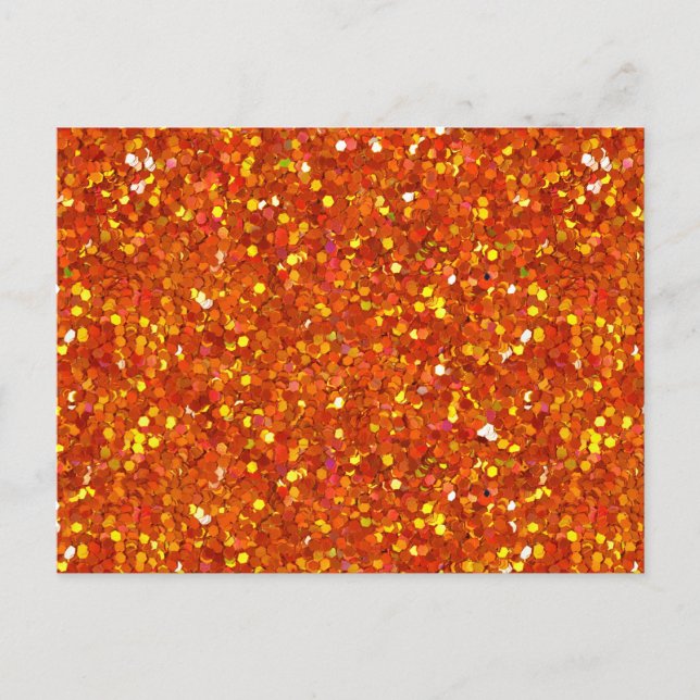 Sinopia Orange Glitzer Postkarte (Vorderseite)