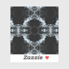 Sins and Virtues Abstract Black White Fluid Art Aufkleber