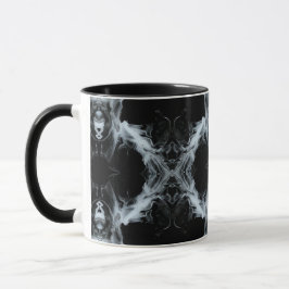 Sins and Virtues Abstract Black White Fluid Art Tasse