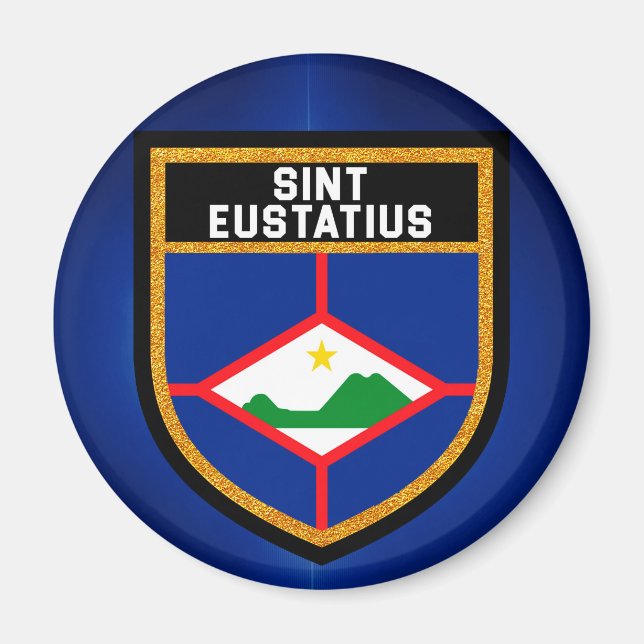 Sint Eustatius Flag Magnet (Vorne)