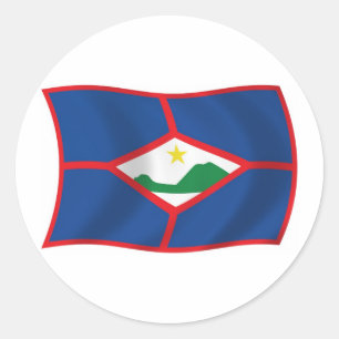 Sint-Eustatius-Flaggen-Aufkleber Runder Aufkleber