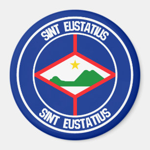 Sint Eustatius Round Emblem Magnet