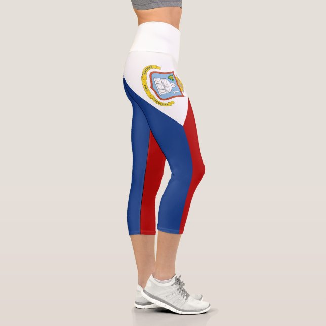 Sint Maarten Flag Capri Leggings (Rechts)