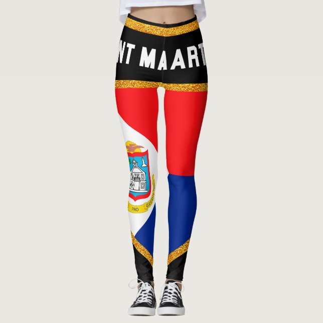 Sint Maarten Flag Leggings (Vorderseite)