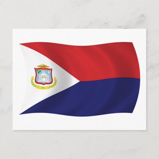 Sint Maarten Flag Postkarte (Vorderseite)