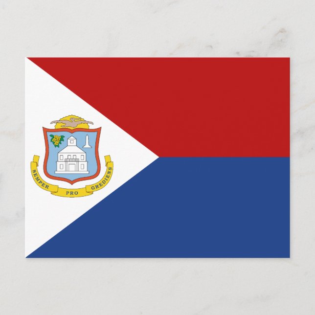 Sint Maarten Flag Postkarte (Vorderseite)