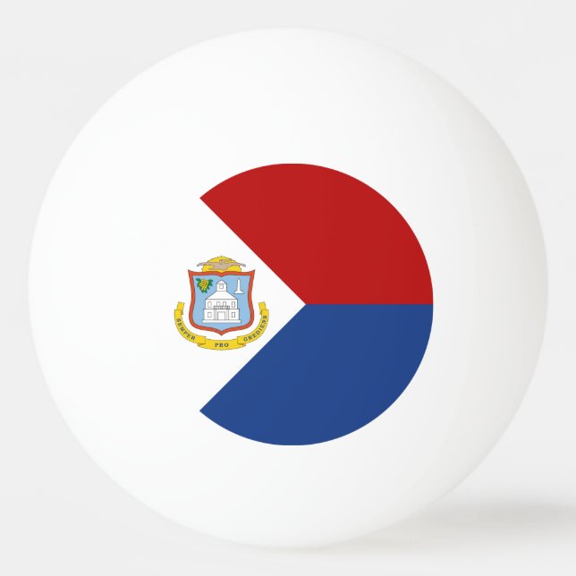 Sint Maarten Flag Tischtennisball (Vorderseite)