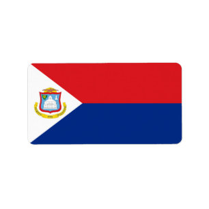 Sint Maarten Flagge Adressaufkleber