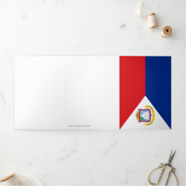 Sint Maarten Flagge Dreifach Gefaltete Karte