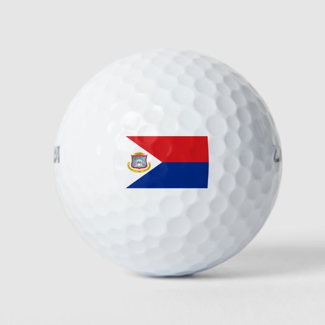 Sint Maarten Flagge Golfball (Vorderseite)