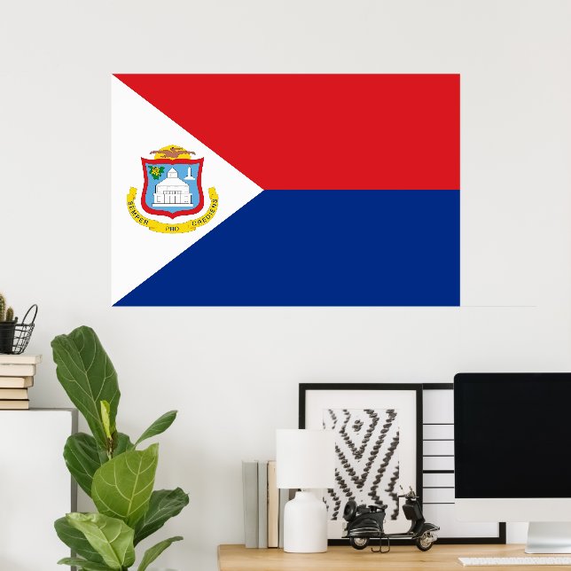 Sint Maarten Flagge Poster (Heimbüro)