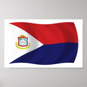 Sint-Maarten-Flagge Poster Druck