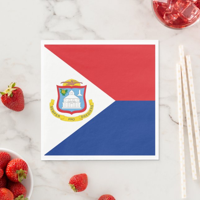 Sint Maarten Flagge Serviette (Beispiel)