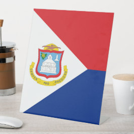Sint Maarten Flagge Sockelschild
