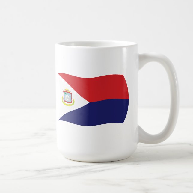 Sint-Maarten-Flagge-Tasse Kaffeetasse (Rechts)