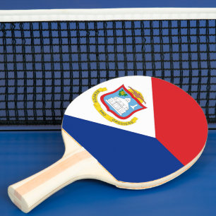 Sint Maarten Flagge Tischtennis Schläger