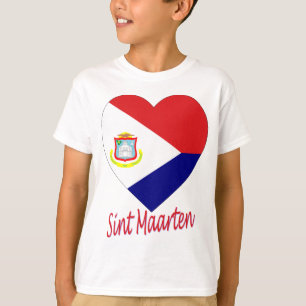 Sint Maarten Flaggen-Herz T-Shirt