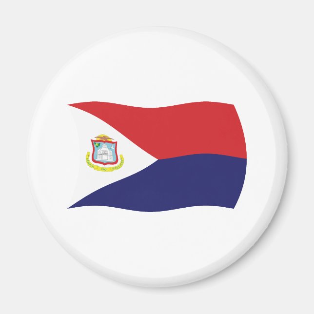Sint-Maarten-Flaggenmagnet Magnet (Vorne)