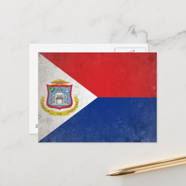 Sint Maarten Postkarte (Vorderseite/Rückseite Beispiel)