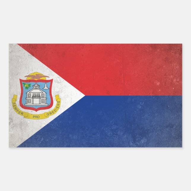 Sint Maarten Rechteckiger Aufkleber (Vorderseite)