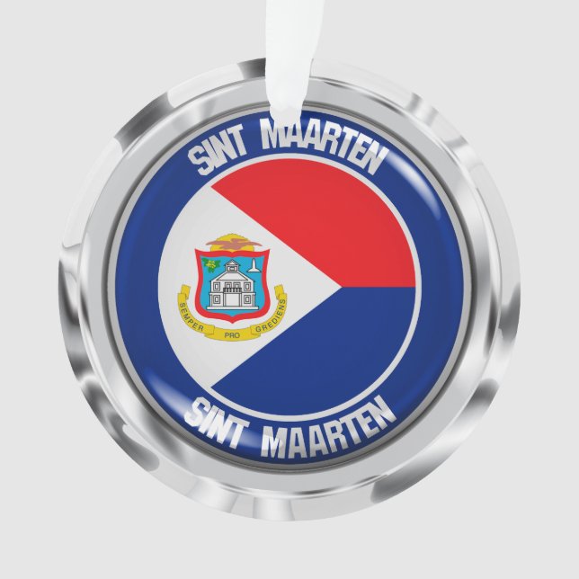 Sint Maarten RundEmblem Ornament (Vorderseite)