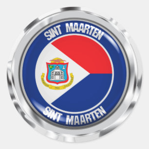 Sint Maarten RundEmblem Runder Aufkleber