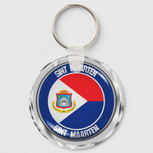 Sint Maarten RundEmblem Schlüsselanhänger