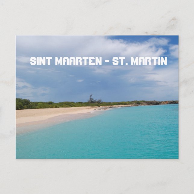 Sint Maarten - St. Martin Beach Scene Postkarte (Vorderseite)