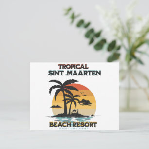 Sint Maarten Strand Resort Tropical Postkarte